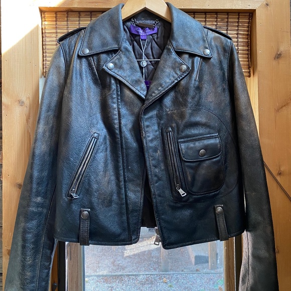 Ralph Lauren Collection Leather Moto Jacket - Picture 1 of 6